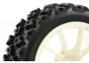 Fastrax 1:10 Rally Tyres on 10 Spoke White Wheels (4)