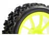 Fastrax 1:10 Rally Tyres on 10 Spoke Yellow Wheels (4)
