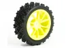 Fastrax 1:10 Rally Tyres on 10 Spoke Yellow Wheels (4)