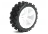 Rally Block Tyres Pre Glued on 1:10 Touring Car White Wheels (4)