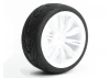 Fastrax 1:10 Street Treaded Tyres on 20 Spoke White Wheels (4)
