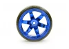 Fastrax 1:10 Street Drift Tyres Pre Mounted on 6-Spoke Blue Chrome Wheels 12mm hex (6mm Offset) (4)
