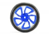 Fastrax 1:10 Street Treaded Tyres on Tri-5 Blue/Chrome Wheels (4)