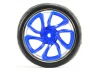 Fastrax 1:10 Street Treaded Tyres on Tri-5 Blue/Chrome Wheels (4)