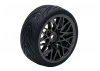 Fastrax 1:10 Street Treaded Tyres on Star Gun Metal Wheels (4)