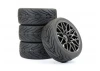 Fastrax 1:10 Street Treaded Tyres on Star Gun Metal Wheels (4)