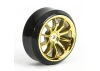 10 Spoke Drift Wheel / Tyre Set (4) - Gold