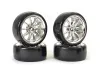 Fastrax 1:10 Drift Tyres on Chrome 10 Spoke Wheels (4)