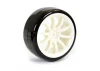 Fastrax 1:10 Drift Tyres on White 10 Spoke Wheels (4)