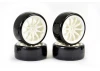 Fastrax 1:10 Drift Tyres on White 10 Spoke Wheels (4)