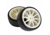 Fastrax 1:10 Drift Tyres on White 10 Spoke Wheels (4)