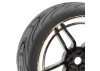Fastrax 1:10 Street Tread Tyres on 10 Spoke Black/Chrome Wheels (4)