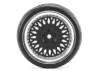 Fastrax 1:10 Street Tread Tyres on Classic Black/Chrome Wheels (4)