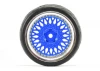 Fastrax 1:10 Street Tread Tyres on Classic Blue/Chrome Wheels (4)