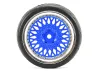Fastrax 1:10 Street Tread Tyres on Classic Blue/Chrome Wheels (4)