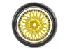 Fastrax 1:10 Street Tread Tyres on Classic Gold/Chrome Wheels (4)
