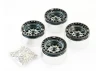 Fastrax Aluminium Beadlock Sixo 1.9 Wheels - Grey (4Pc)