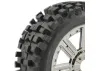 Fastrax 1:8 Rock Block Mounted on 8 Spoke Black Chrome Wheels (2)