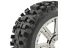 Fastrax 1:8 Rock Block Mounted on 8 Spoke Black Chrome Wheels (2)