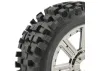 Fastrax 1:8 Rock Block Mounted on 8 Spoke Black Chrome Wheels (2)