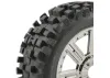 Fastrax 1:8 Rock Block Mounted on 8 Spoke Black Chrome Wheels (2)