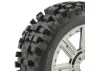 Fastrax 1:8 Rock Block Mounted on 8 Spoke Black Chrome Wheels (2)