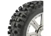 Fastrax 1:8 Rock Block Mounted on 8 Spoke Black Chrome Wheels (2)