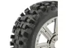 Fastrax 1:8 Rock Block Mounted on 8 Spoke Black Chrome Wheels (2)