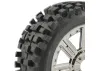 Fastrax 1:8 Rock Block Mounted on 8 Spoke Black Chrome Wheels (2)