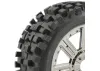 Fastrax 1:8 Rock Block Mounted on 8 Spoke Black Chrome Wheels (2)