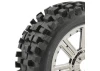 Fastrax 1:8 Rock Block Mounted on 8 Spoke Black Chrome Wheels (2)