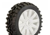 Fastrax 1:8 Grator Tyres Mounted On 6-Spoke White (2)