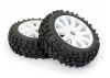 Fastrax 1:8 Grator Tyres Mounted On 6-Spoke White (2)