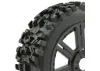 Fastrax 1:8 Maze Tyres Mounted on 8 Spoke Black Wheels (2)
