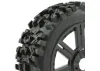 Fastrax 1:8 Maze Tyres Mounted on 8 Spoke Black Wheels (2)