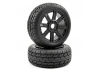 Fastrax 1:8 Eagle Road Tread Tyres Mounted on Black Wheels (2)