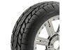 Fastrax 1:8 Eagle Road Tread Tyres Mounted on Black Chrome Wheels (2)