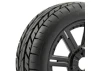Fastrax 1:8 Eagle Road Tread Tyres Mounted on Black Wheels (2)