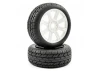 Fastrax 1:8 Eagle Road Tread Tyres Mounted on White Wheels (2) ** CLEARANCE **