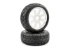 Fastrax 1:8 Eagle Road Tread Tyres Mounted on White Wheels (2)