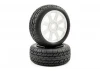 Fastrax 1:8 Eagle Road Tread Tyres Mounted on White Wheels (2)