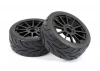 Fastrax 1:8 Buggy Arrow Treaded Tyres - Mounted On 12 Spoke Black 17mm Hex Wheels (2)