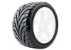 Fastrax 1:8 Truggy Eagle Tyres Mounted on 5 Spoke White Zero Offset Wheels (2)