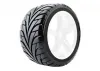 Fastrax 1:8 Truggy Eagle Tyres Mounted on 5 Spoke White Zero Offset Wheels (2)