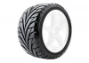 Fastrax 1:8 Truggy Eagle Tyres Mounted on 5 Spoke White Zero Offset Wheels (2)