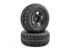 Fastrax 1:10 SC Eagle Treaded Road Tyres Mounted on 12mm Hex Slash 2WD Front Wheels (2)