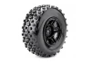 Fastrax 1:10 SC Rock Block Tyres Mounted on 12mm Hex Slash 2WD Front Wheels (2)