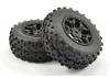 Fastrax 1:10 SC Rock Block Tyres Mounted on Slash Rear Wheels (2)