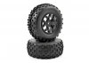 Fastrax 1:10 SC Rock Block Tyres Mounted on Slash Rear Wheels (2)