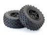 Fastrax 1:10 SC Rock Block Tyres Mounted on Slash Rear Wheels (2)